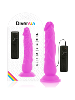 DIVERSIA - DILDO VIBRANT FLEXIBLE VIOLET 21 CM -O- 4.9 CM