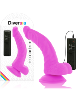 DIVERSIA - DILDO VIBRANT FLEXIBLE VIOLET 21.5 CM -O- 4.5 CM