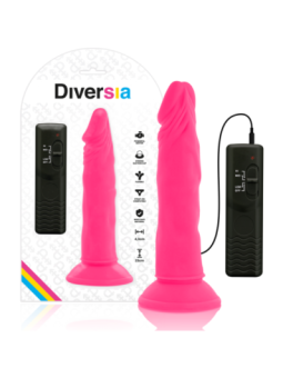 DIVERSIA - DILDO SOUPLE AVEC VIBRATION ROSE 23 CM -O- 4.3 CM