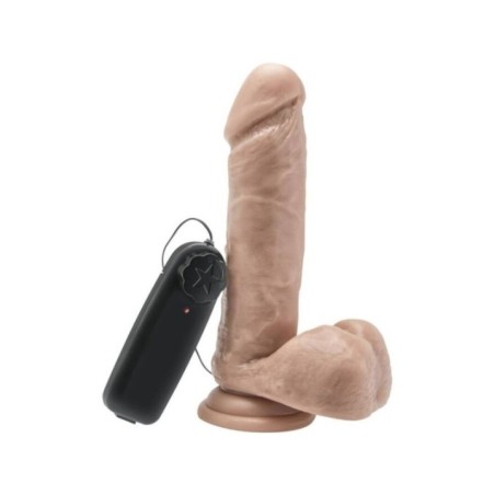 GET REAL - GODE 18 CM AVEC BILLES VIBRATEUR SKIN
