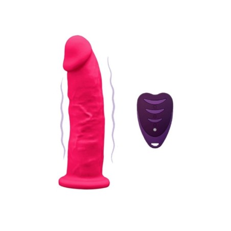SILEXD - MODÈLE DE PÉNIS RÉALISTE 2 ROSE + TÉLÉCOMMANDE LRS 17 CM
