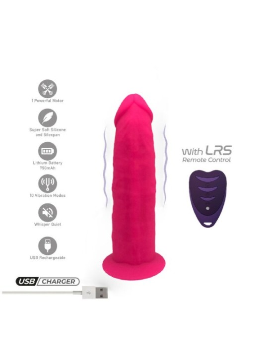 SILEXD - MODÈLE DE PÉNIS RÉALISTE 2 ROSE + TÉLÉCOMMANDE LRS 17 CM