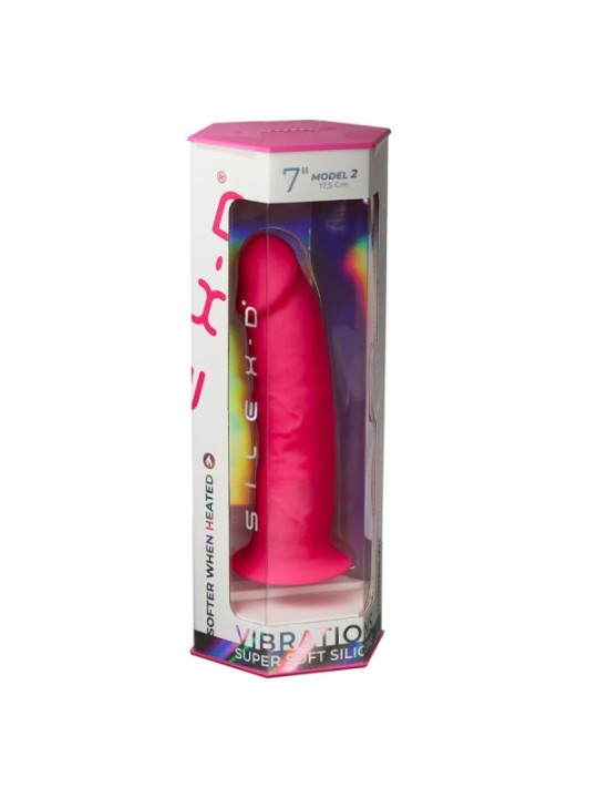 SILEXD - MODÈLE DE PÉNIS RÉALISTE 2 ROSE + TÉLÉCOMMANDE LRS 17 CM