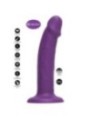 GET REAL - GODEMICHET VIBRANT RÉALISTE EN SILICONE VIOLET 19,5 CM