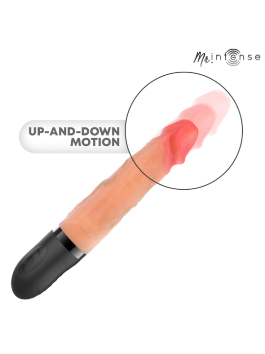MR INTENSE - JEAN VIBRATEUR HAUT ET BAS EN SILICONE AVEC EFFET CHAUFFANT 24 CM -Ø- 3,8 CM