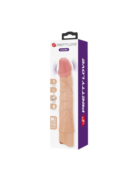 PRETTY LOVE - LEANDER VIBRATEUR FLEXIBLE ET RÉALISTE POUR LEVIER