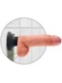 KING COCK - GODE VIBRATEUR AVEC TESTICULES 17.78 CM NATUREL