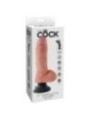 KING COCK - GODE VIBRANT AVEC TESTICULES 20.3 CM NATUREL