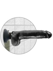 KING COCK - GODE VIBRANT AVEC TESTICULES 23 CM NOIR