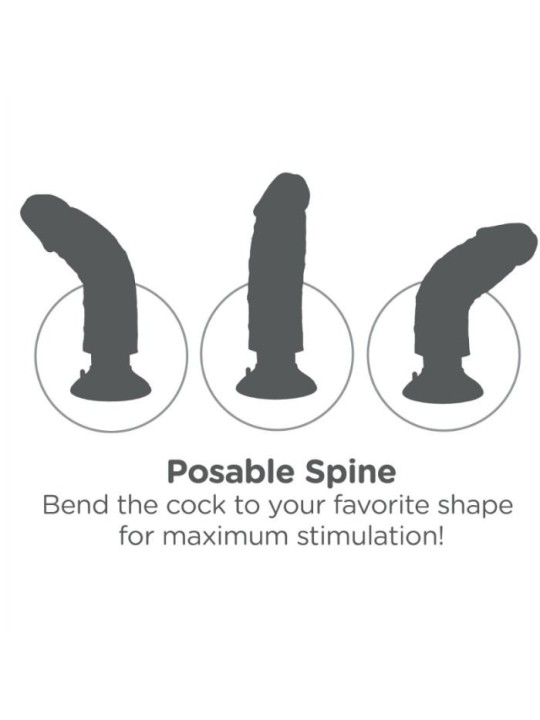 KING COCK - GODE VIBRANT AVEC TESTICULES 23 CM NOIR