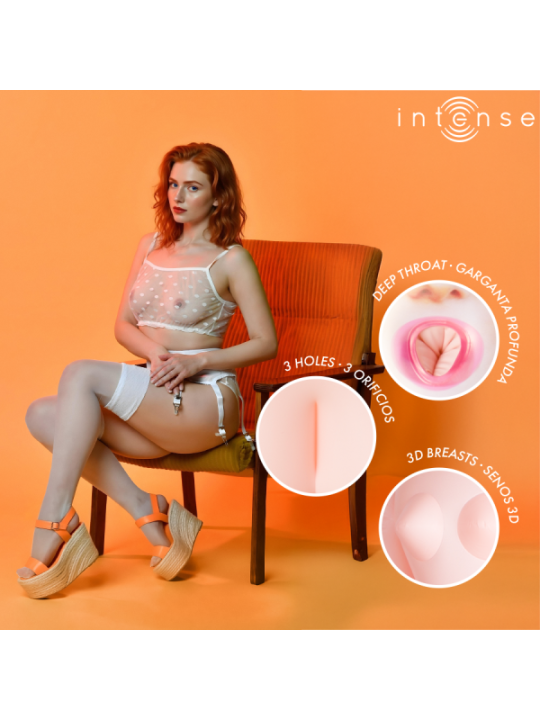 INTENSE DOLLS - POUPÉE GONFLABLE SCARLETT À TROIS ORIFICES