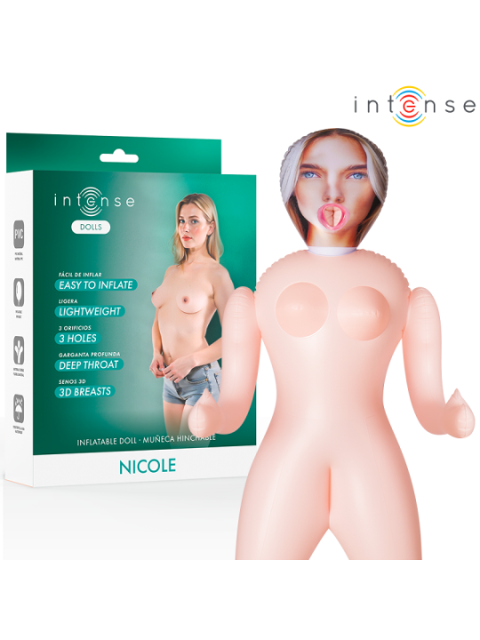 INTENSE DOLLS - POUPÉE GONFLABLE NICOLE À TROIS ORIFICES