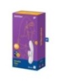 SATISFYER - APPLICATION VIBRATEUR DOUBLE FLEX BLANC