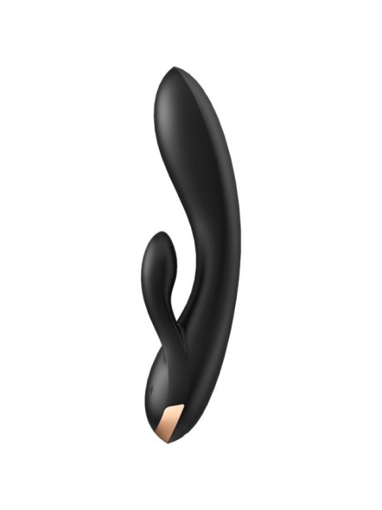 SATISFYER - APPLICATION VIBRATEUR DOUBLE FLEX NOIR