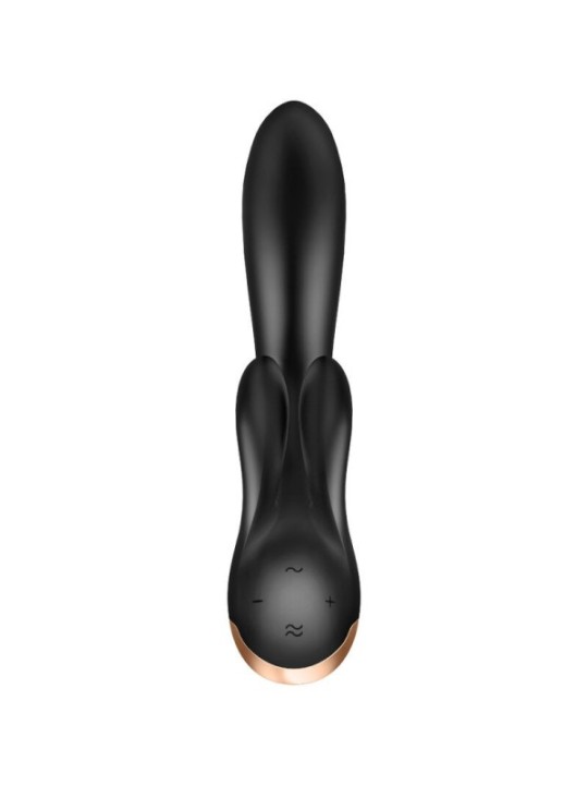 SATISFYER - APPLICATION VIBRATEUR DOUBLE FLEX NOIR