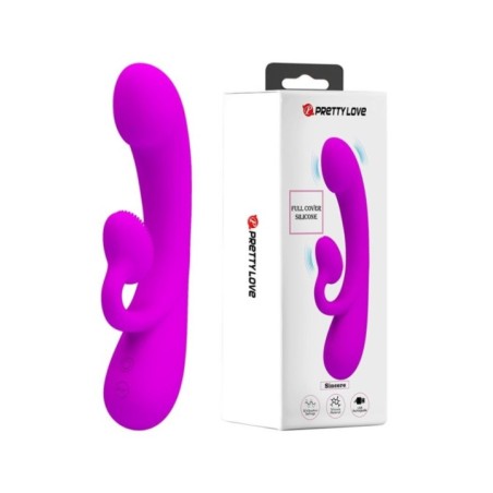 PRETTY LOVE - VIBRATEUR ET SUCCION CLITORISÉ EN SILICONE SINCÈRE VIOLET