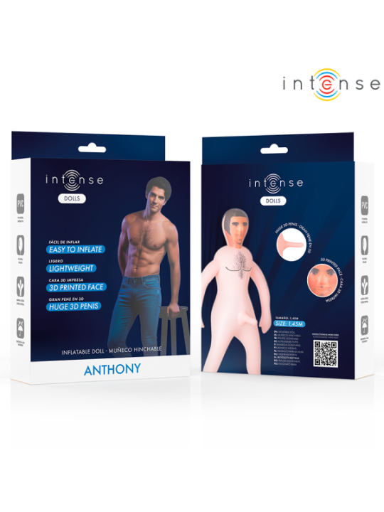 INTENSE DOLLS - POUPÉE GONFLABLE ANTHONY AVEC PÉNIS 3D