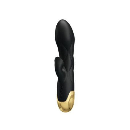 PRETTY LOVE - VIBRATEUR DE LUXE RECHARGEABLE NOIR PLAQUÉ OR