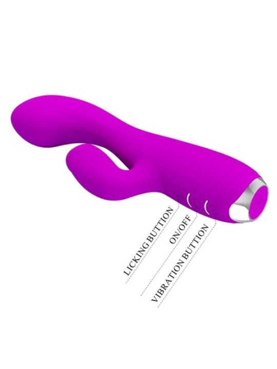 PRETTY LOVE - VIBRATEUR LAPIN RECHARGEABLE GLORIA IMPERMÉABLE VIOLET