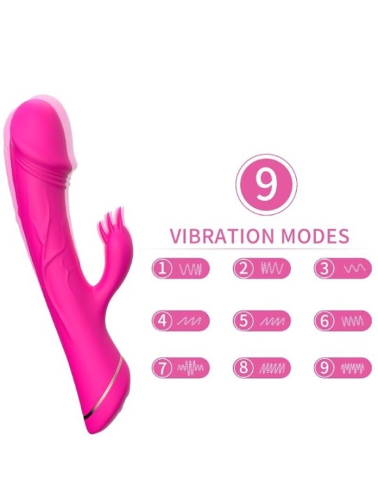 ARMONY - GODE VIBRATEUR LAPIN SILICONE FUCHSIA