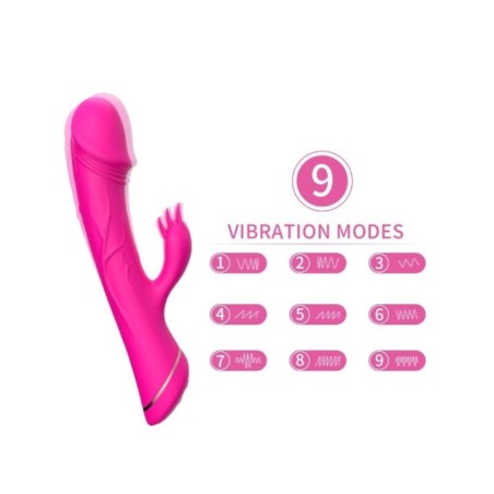 ARMONY - GODE VIBRATEUR LAPIN SILICONE FUCHSIA