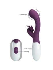 PRETTY LOVE - BUTTERFLY KISS VIBRATEUR RABBIT ET STIMULATEUR DE POINT G VIOLET