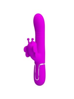 PRETTY LOVE - VIBRATEUR MULTIFONCTION LAPIN 4 EN 1 PAPILLON FUCHSIA