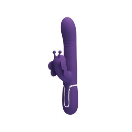 PRETTY LOVE - VIBRATEUR MULTIFONCTION LAPIN 4 EN 1 PAPILLON VIOLET