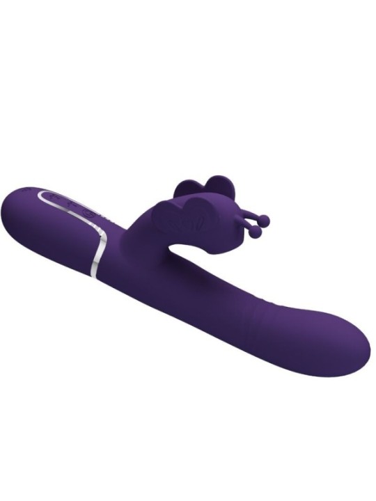 PRETTY LOVE - VIBRATEUR MULTIFONCTION LAPIN 4 EN 1 PAPILLON VIOLET