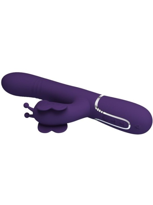 PRETTY LOVE - VIBRATEUR MULTIFONCTION LAPIN 4 EN 1 PAPILLON VIOLET