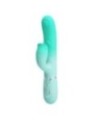 PRETTY LOVE - VIBRATEUR LAPIN MULTIFONCTION GIGI VERT AQUA