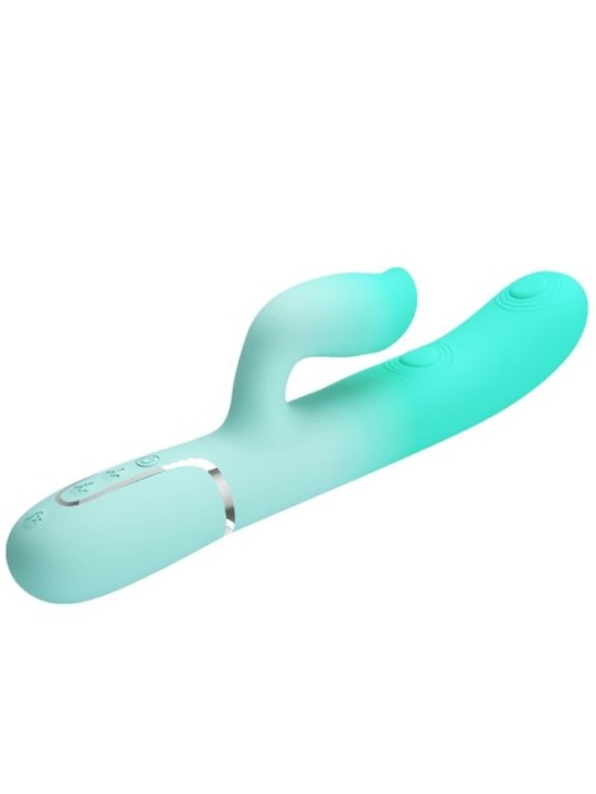 PRETTY LOVE - VIBRATEUR LAPIN MULTIFONCTION GIGI VERT AQUA