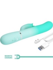 PRETTY LOVE - VIBRATEUR LAPIN MULTIFONCTION GIGI VERT AQUA