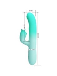 PRETTY LOVE - VIBRATEUR LAPIN MULTIFONCTION GIGI VERT AQUA