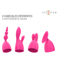 INTENSE - VIBRATEUR CHER AVEC 20 MODES DE MOUVEMENTS ET EMBOUTS INTERCHANGEABLES