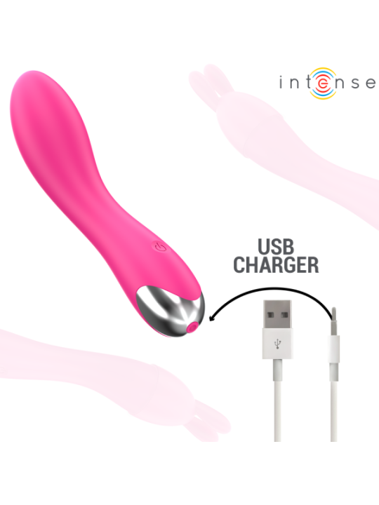 INTENSE - VIBRATEUR CHER AVEC 20 MODES DE MOUVEMENTS ET EMBOUTS INTERCHANGEABLES