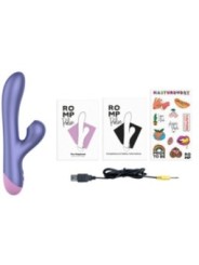 ROMP - PULSE VIBRATEUR DOUBLE POINT G RABBIT BLEU ÉLECTRIQUE