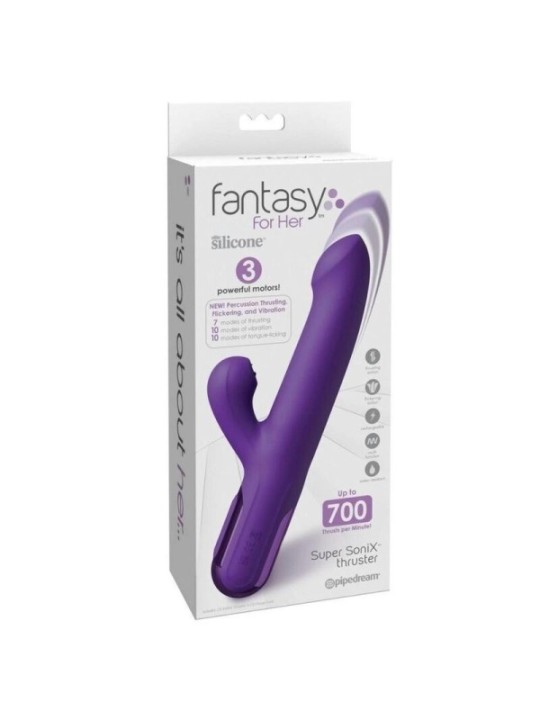 FANTASY FOR HER- VIBRATEUR SUPER SONIX THRUSTER LAPIN VIOLET