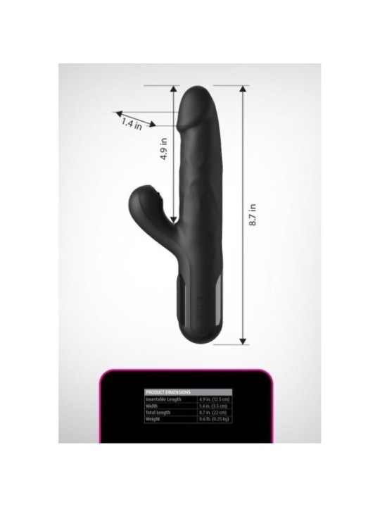 FETISH FANTASY SERIES - VIBRATEUR LAPIN EN SILICONE SONIX NOIR