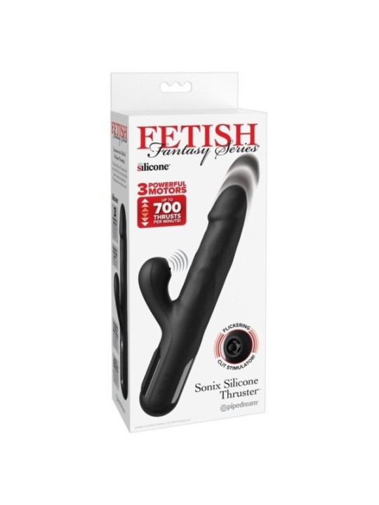 FETISH FANTASY SERIES - VIBRATEUR LAPIN EN SILICONE SONIX NOIR