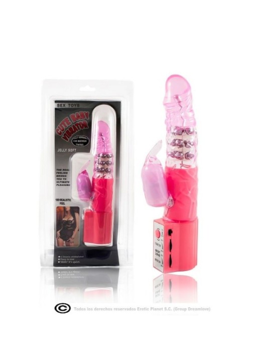 BAILE - ROTATEUR DE LAPIN ROSE AVEC SUPERSTIMULATEUR