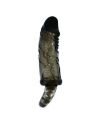 BAILE - HOUSSE DEXTENSION DE PÉNIS AVEC SANGLE POUR TESTICULES NOIR 13.5 CM
