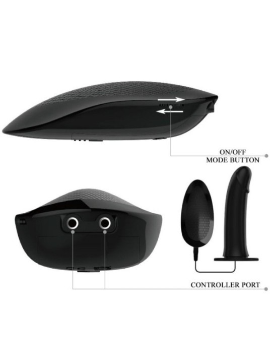 PRETTY LOVE - VITO STRAP ON AVEC GODE CREUX ET VIBRATION 17.3 CM