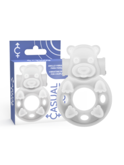 CASUAL LOVE - 26 ANNEAU DE VIBRATEUR TRANSPARENT BUNNY