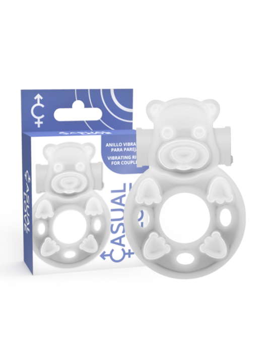CASUAL LOVE - 26 ANNEAU DE VIBRATEUR TRANSPARENT BUNNY