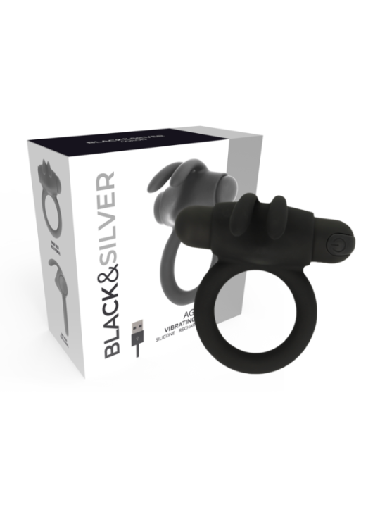 BLACK&SILVER- BAGUE AGRON 2.O