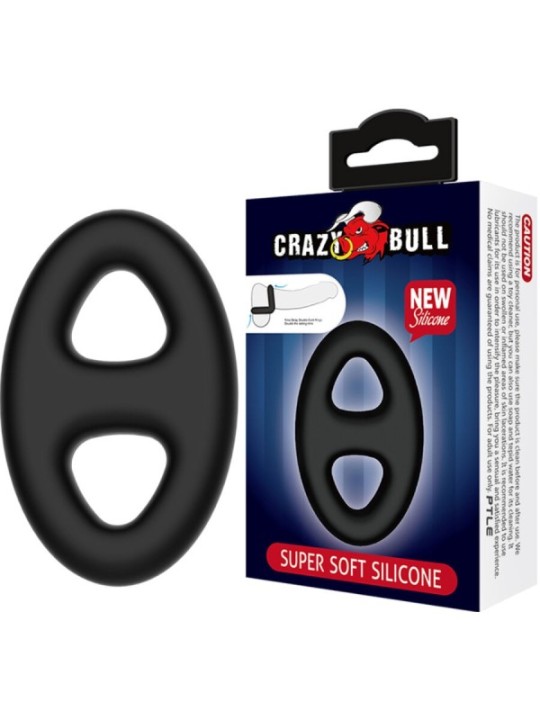 CRAZY BULL - BAGUE EN SILICONE DOUBLE OVALE