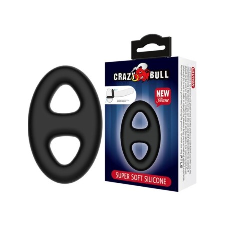 CRAZY BULL - BAGUE EN SILICONE DOUBLE OVALE
