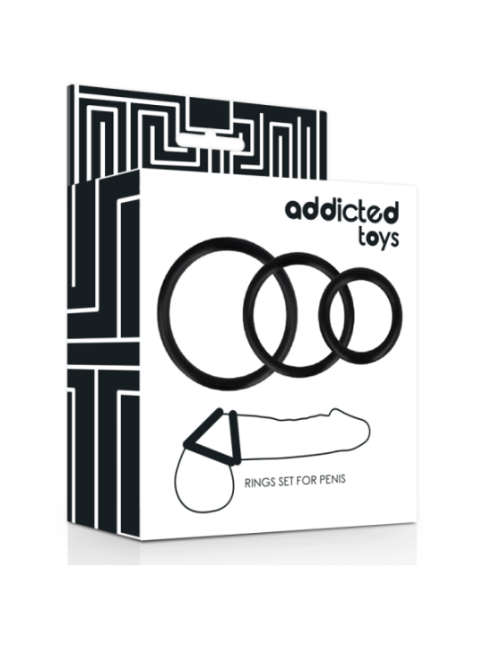 ADDICTED TOYS - ENSEMBLE DANNEAU POUR PÉNIS NOIR