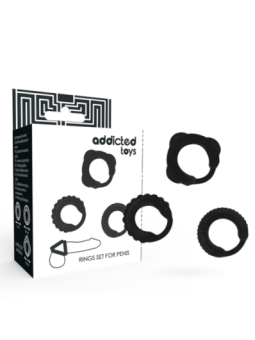 ADDICTED TOYS - ENSEMBLE C-RING NOIR